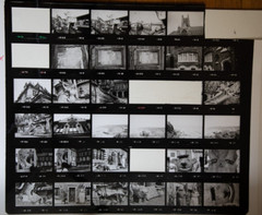 Photo Print Large Contact Sheet 1980 Various Views Normandy 40X50cm