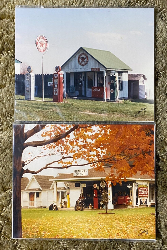 LOT OF 2 ART PHOTOGRAPH TEXACO COCA COLA PHOTOS BY SALLY CREWS ROCHESTER NY GULF