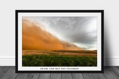 Haboob Photography Print – Picture of Dust Storm Over Field in Texas
