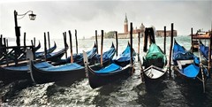 Fine Art Photo Ten Gonolas Venice Italy Darkroom Print Ltd Edition Panoramic