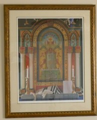 Neil Folberg original evercolor print «Rue Pavee Synagogue» Signed/Dated.27″x33″