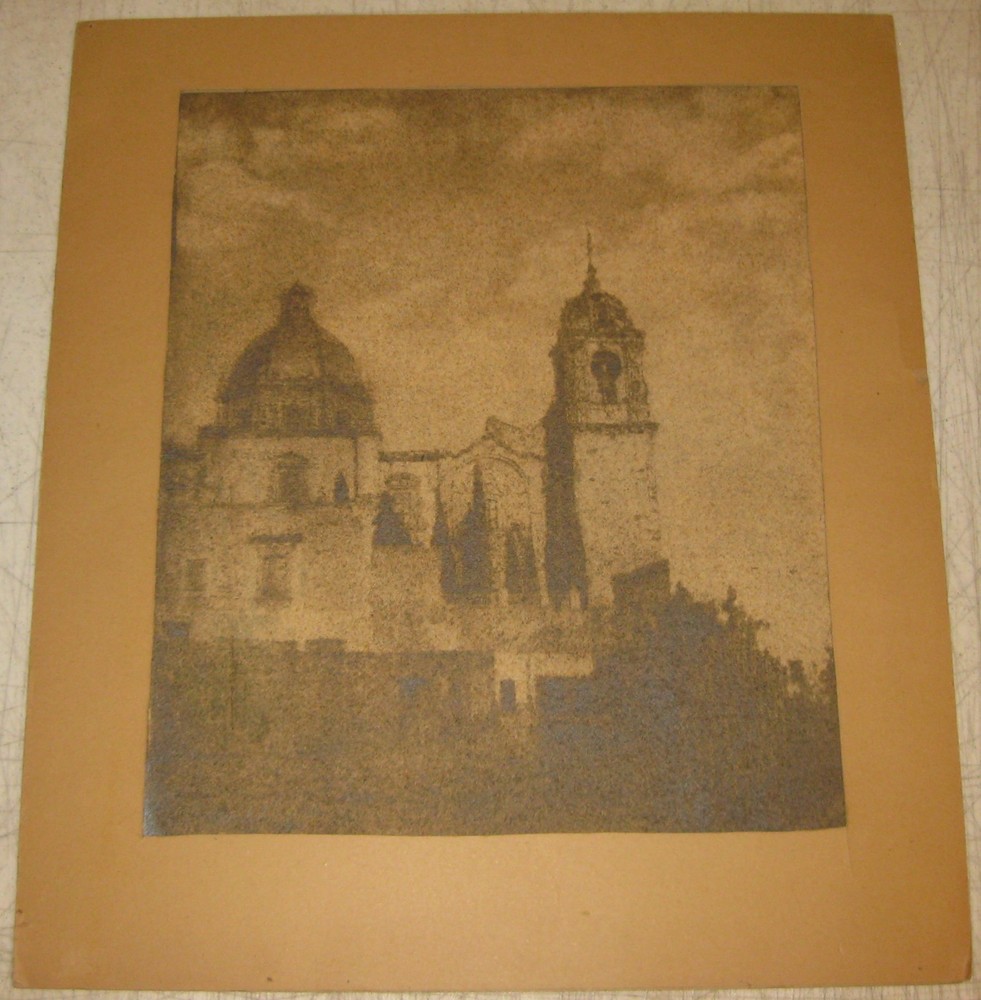 Antique HENRY RAVELL Temple Valenciana MEXICO Architecture Gum Bichromate PHOTO