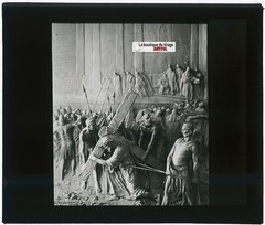 Jesus Is Loaded Sa Cross, Photo Plate Glass, Black & White, 3 5/16×3 7/8in