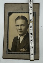 Vintage 1920s-30s Graduation Portrait Photo Young Man Sepia Tone Jahn Studio