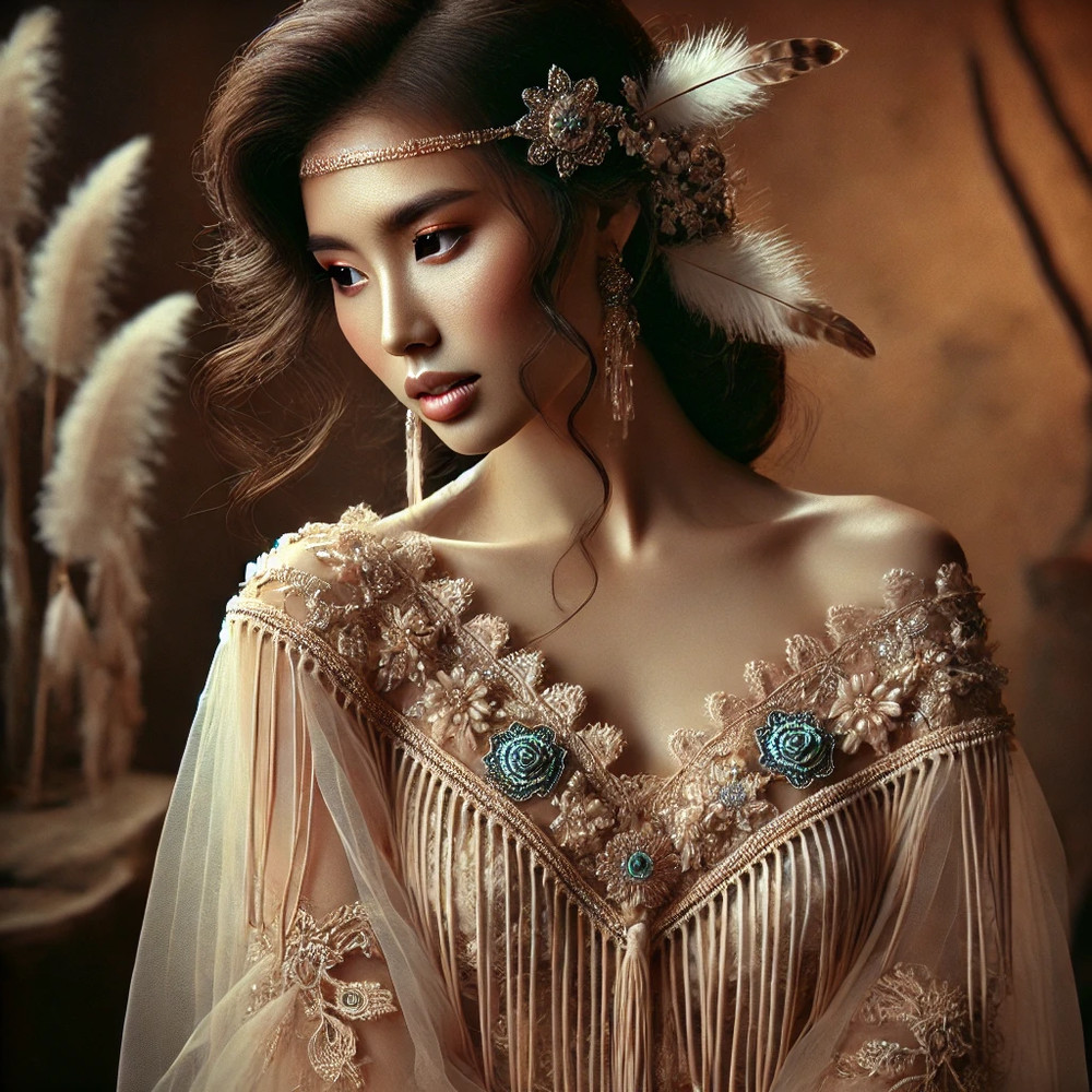 Digital Image American Indian Woman Picture Wallpaper Background Desktop Art