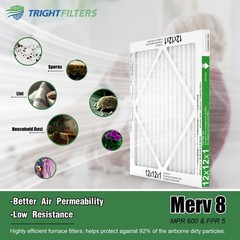 TRIGHTFILTERS 12x12x1 Air Filter 6 Pack, Durable MERV 8 Pleated Home HVAC AC …