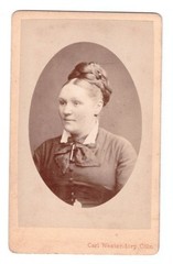 Old CDV photo around 1885, distinguished woman, Coeln