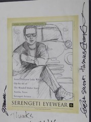 Greg Gorman Signed 15.25 x 20 Framed Matted Sketch of Luke Wilson Autographed