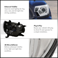 LED DRL Tube Bar Driving Projector Headlights Corner Signal Lamps Headlamps Asse