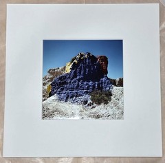 Lourdes Grobet, (Rock Formation Painted Blue/Yellow), Cibachrome Print, 1986