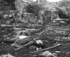 New Civil War Photo: Confederate Dead in Devils Den after Gettysburg – 6 Sizes!