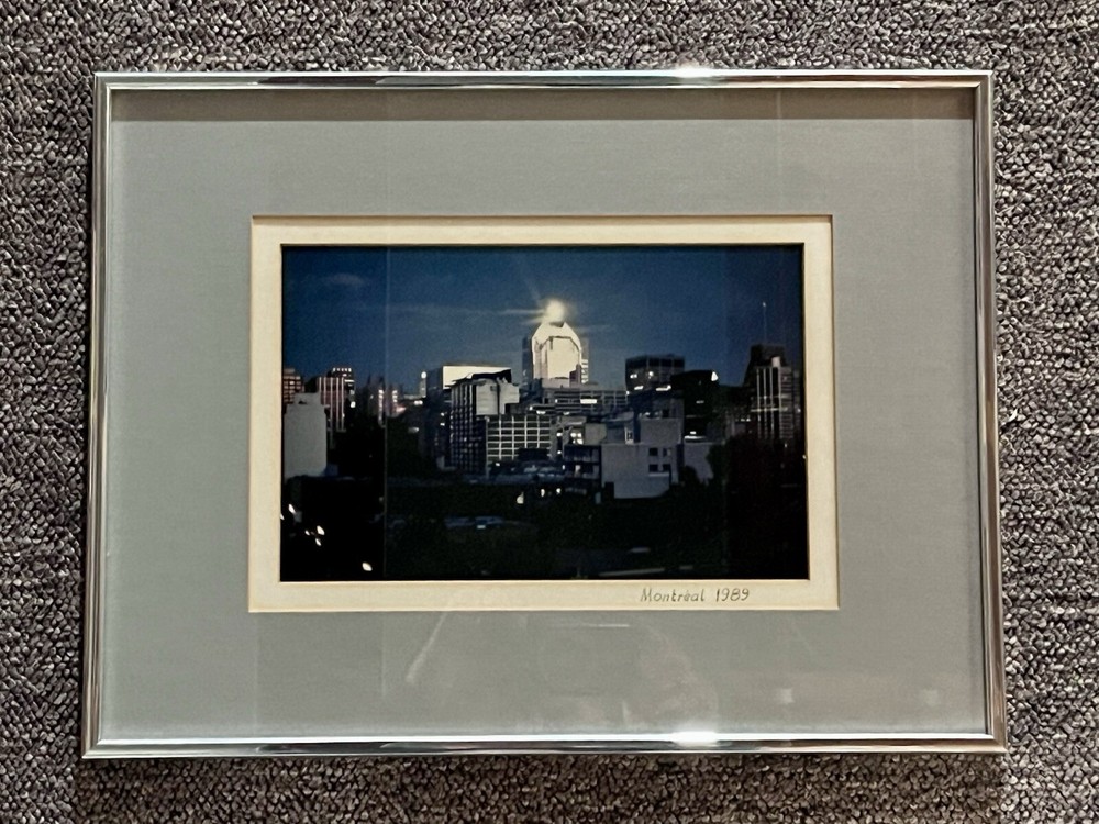 Framed 16”x12” Photograph Of Montreal Skyline In 1989