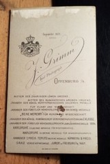 Girl – young woman – portrait / CDV J. Grimm Offenburg i. B.