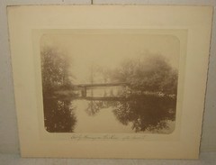 ANTIQUE *CLIFTON CHURCH* EARLY MORNING RIVER BRIDGE JACKSON NH LANDSCAPE PHOTO