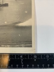 WWII Real 8 x 10 Photo 1943 Simpson Harbor, Battleship