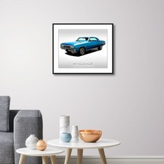 Classic Cars – 1967 Chevrolet Chevelle Marina Blue – Print