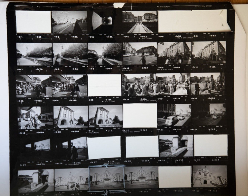 Photo Print Large Contact Sheet 1980 Various Views Normandy 40X50cm