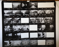 Photo Print Large Contact Sheet 1980 Various Views Normandy 40X50cm