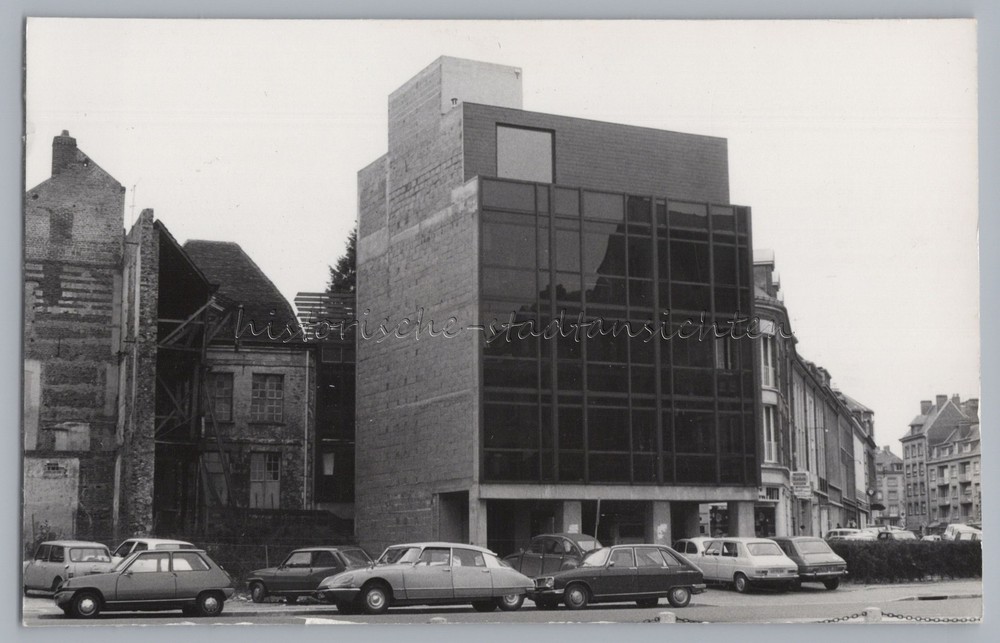 Amiens France – Rue Dusevel Modern Architecture War Damage Car Photo