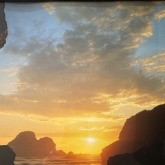 Pacific Coast Sunset Sea Stacks Framed Photograph Coastal Wall Art