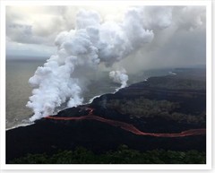 2018 Kilauea Volcano 3 Channelized Lava Flows Ocean Entry Silver Halide Photo