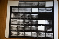 Photo Print Large Contact Sheet 1980 Various Views Normandy 40X50cm