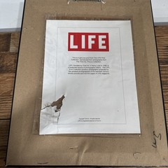 Vtg LIFE Magazine Photo Print 1944 Soldiers Farwell NYC Penn Station Framed MCM