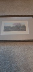 Rare Wallace Nutting hand-Colored cow scene, approx. 8.5″x 12.5″