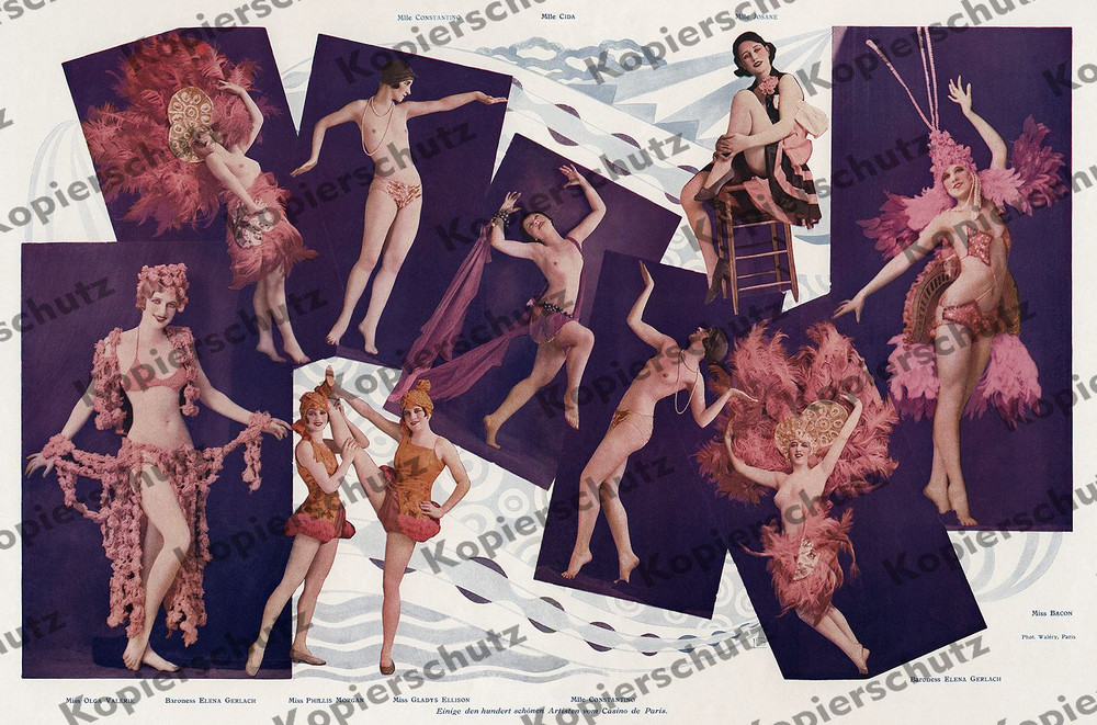 Waléry Gaudin Casino de Paris Revue Nude Dance Cabaret Lady Fetish Art Deco 1927