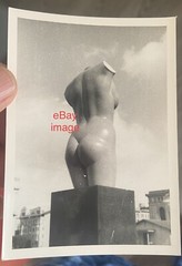 ca.1940’s BENIAMINO BUFANO Sculpture TORSO on Exhibit Outdoors PHOTOGRAPH
