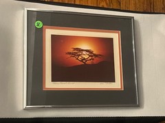 Signed Sunset Phil Rusten Photograph with frame