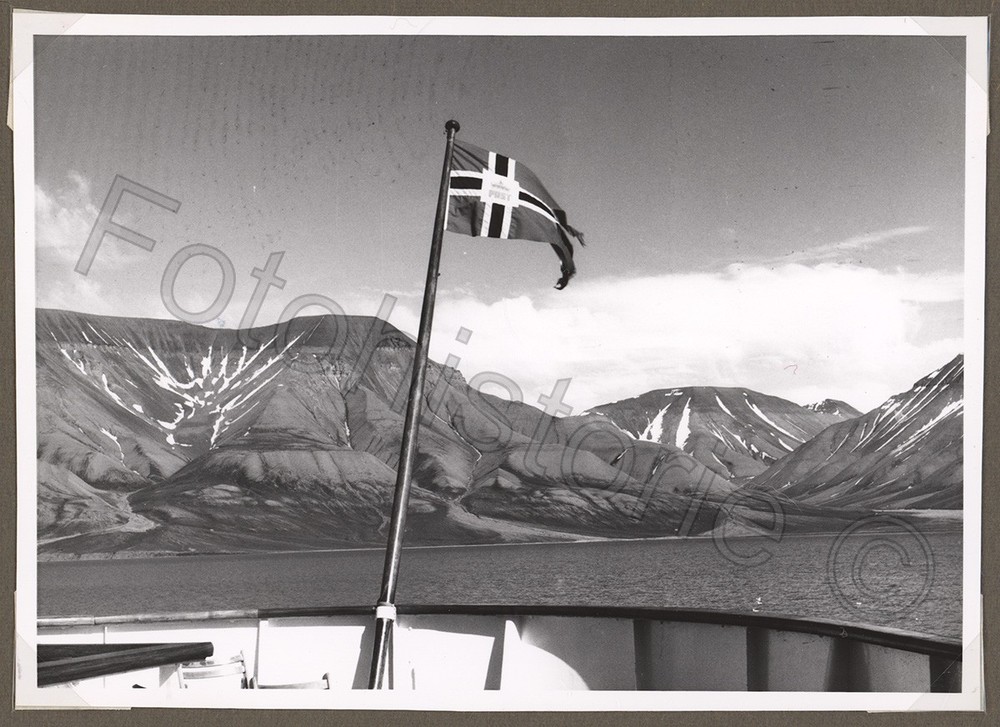 Photo Norway Svalbard Longyearbyen Ship «Kung Olav» Port 1960s
