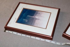 Lovely PAIR Art Photo FOG City Scape Signed Framed Unusual Sun Cloudy Muted ZO