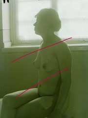 Artistic Woman Nude On Bathtub Vintage Circa 1920 Large Glass Negative