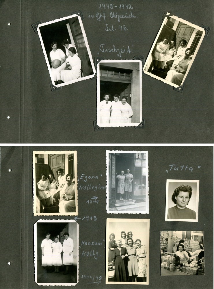 9 photos Berlin Köpenick 1940-1949 saleswomen-Ghf. Fil 46 / Egona / Consumer