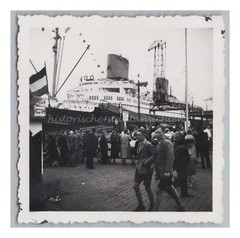 Bremerhaven – Dampfer EUROPA Schiff Reisegesellschaft Hafen – Altes Foto 1930er