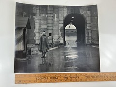 Vintage Large Black & White Photograph Photography Print Sentinel Guard Watchman