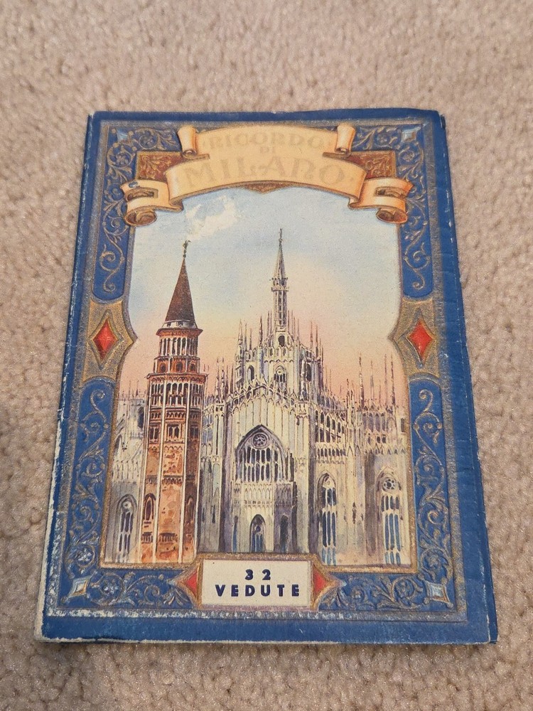 Milan 1930s Vintage Photo Folding Book – Memory of Milan 32 Views Leporello