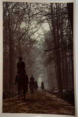 Vintage Analog Photo France Hunting On Horseback 14X22cm 1970
