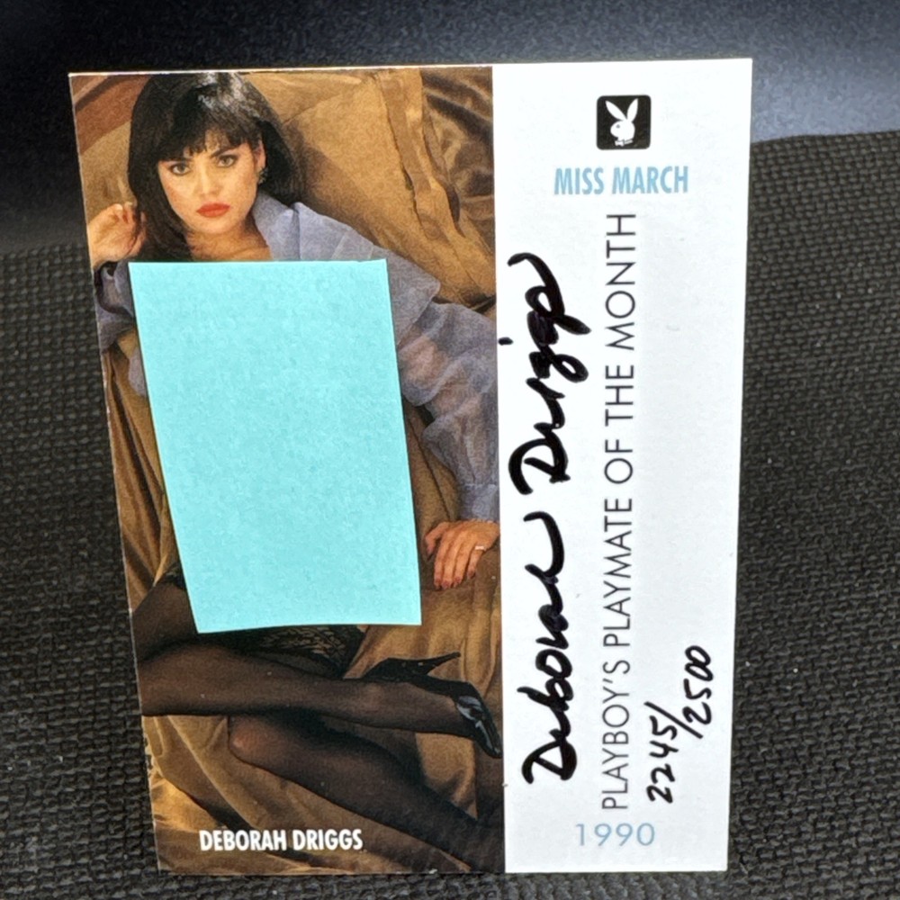 1995 Playboy Card Miss March 1990 Deborah Driggs #111 Signed Autograph /2500