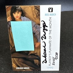1995 Playboy Card Miss March 1990 Deborah Driggs #111 Signed Autograph /2500