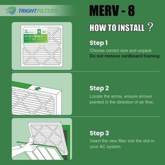 TRIGHTFILTERS 10x10x1 Air Filter 6 Pack, Durable MERV 8 Pleated Home HVAC AC …