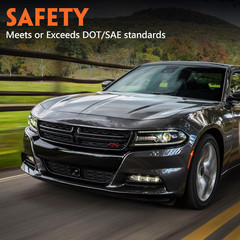 – for Dodge Charger Headlights Assembly 2015-2021 Halogen Model Headlamp with LE