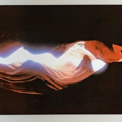 ART – Large Signed Joann Harrison Photograph 48×35 Antelope Canyon On Metal