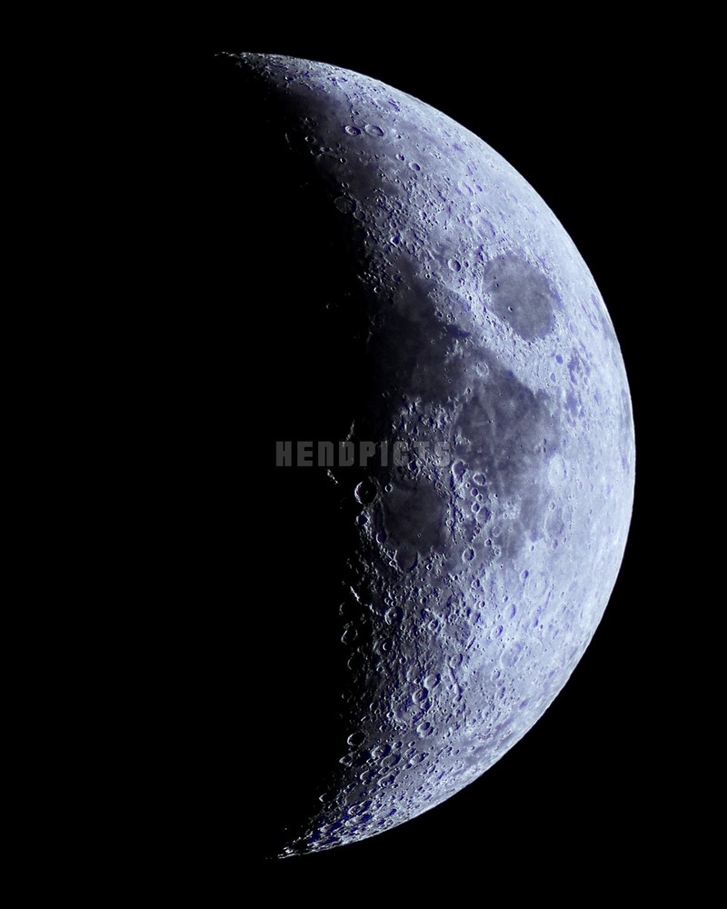 Wall Decor, 8×10 inch 31 Percent Full Moon (Waxing Crescent Phase) Print M8805