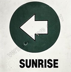 Sunrise Road Directional Sign DIGITAL DOWNLOAD Teens Dorm Room Art Print at Home