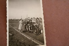 Great Old Photo Family Neighbors inspect New Motorcycle BMW?