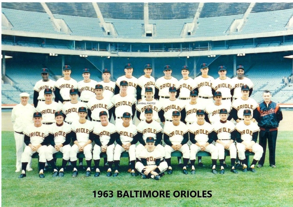 1963-orioles-team 8×10 Colorized Print-FREE SHIPPING