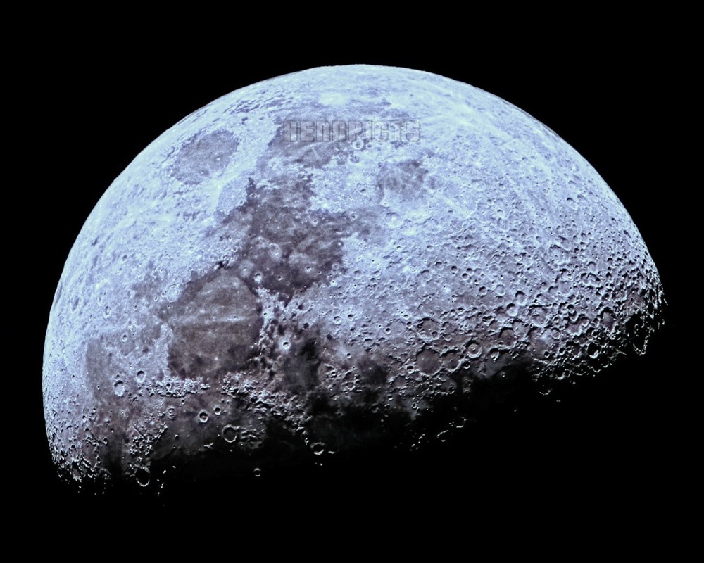 Moon Decor, 8×10 inch Print, 58 Percent Full Moon (Waxing Gibbous Phase) M3235