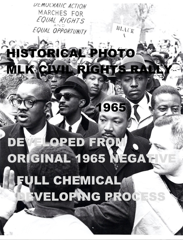 Martin Luther King, Jr. Photo from Original 1965 Negative-Civil Rights Rally MLK